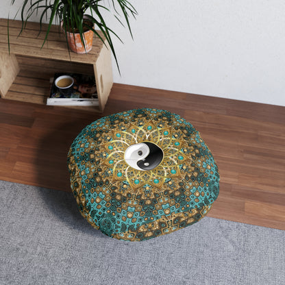 Mosaic Mandala Yin Yang Meditation Cushion