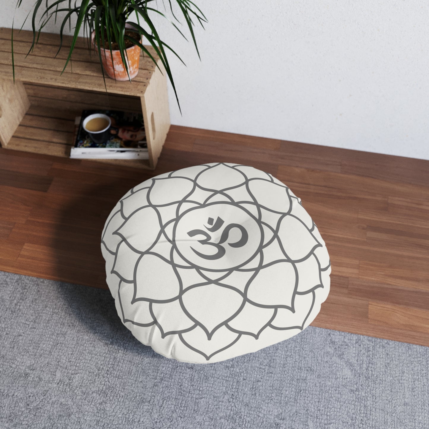 Gray Om Meditation Cushion