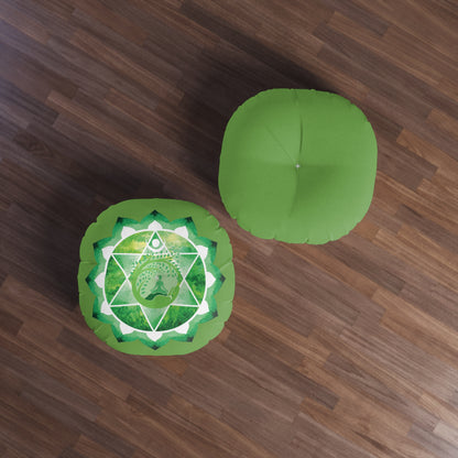 Green Tree Mandala Meditation Cushion