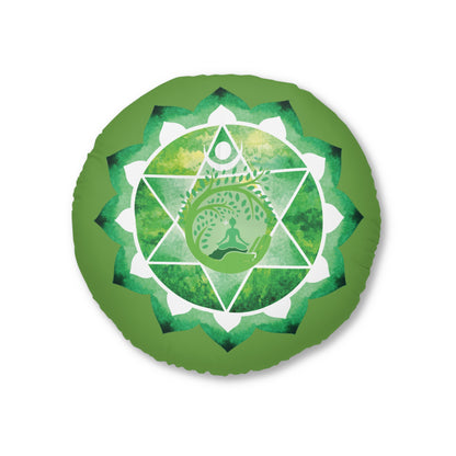 Green Tree Mandala Meditation Cushion