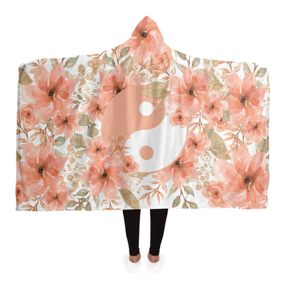 Pink Floral Yin Yang Meditation Blanket