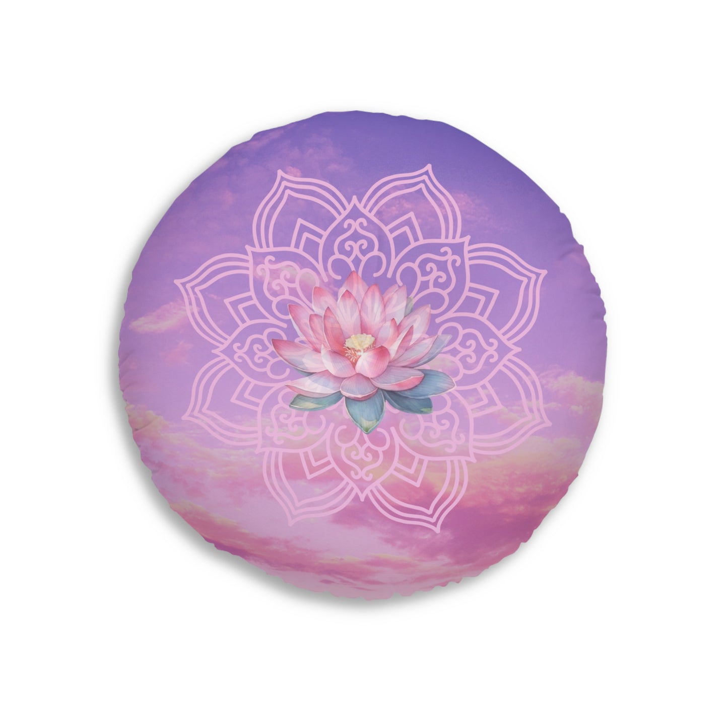 Pink Sunset Lotus Meditation Cushion