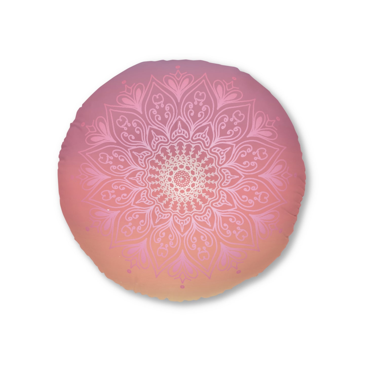 Sunset Pink Mandala Meditation Cushion