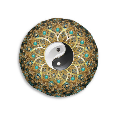 Mosaic Mandala Yin Yang Meditation Cushion